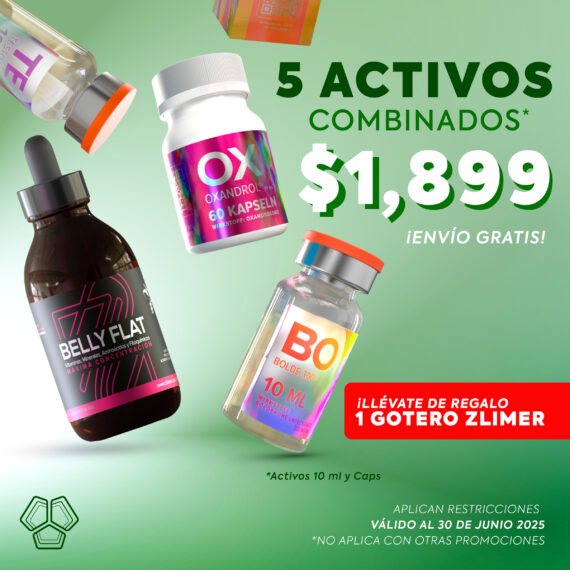 5 Activos 10ml/Caps + 1 Gotero Zlimer de regalo