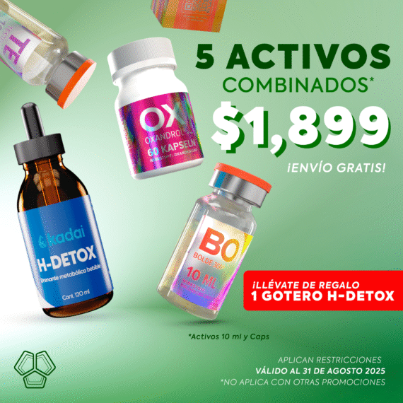 5 Activos 10ml/Caps + 1 Gotero H-DETOX de regalo